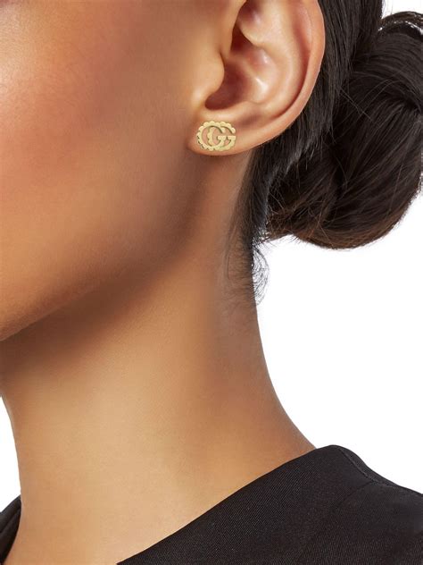 gucci earrings studs gold|gucci gold jewellery earrings.